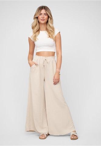 Wide Leg Pantalon Cloud5ive en beige