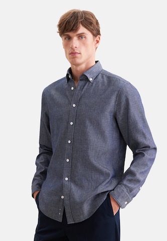 Coupe regular Chemise SEIDENSTICKER en bleu : devant