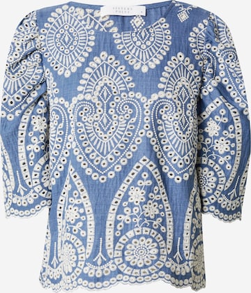 SISTERS POINT Blouse 'GILMA-T' in Blauw: voorkant