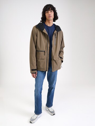 QUIKSILVER Αθλητικό μπουφάν 'QUEST' σε καφέ