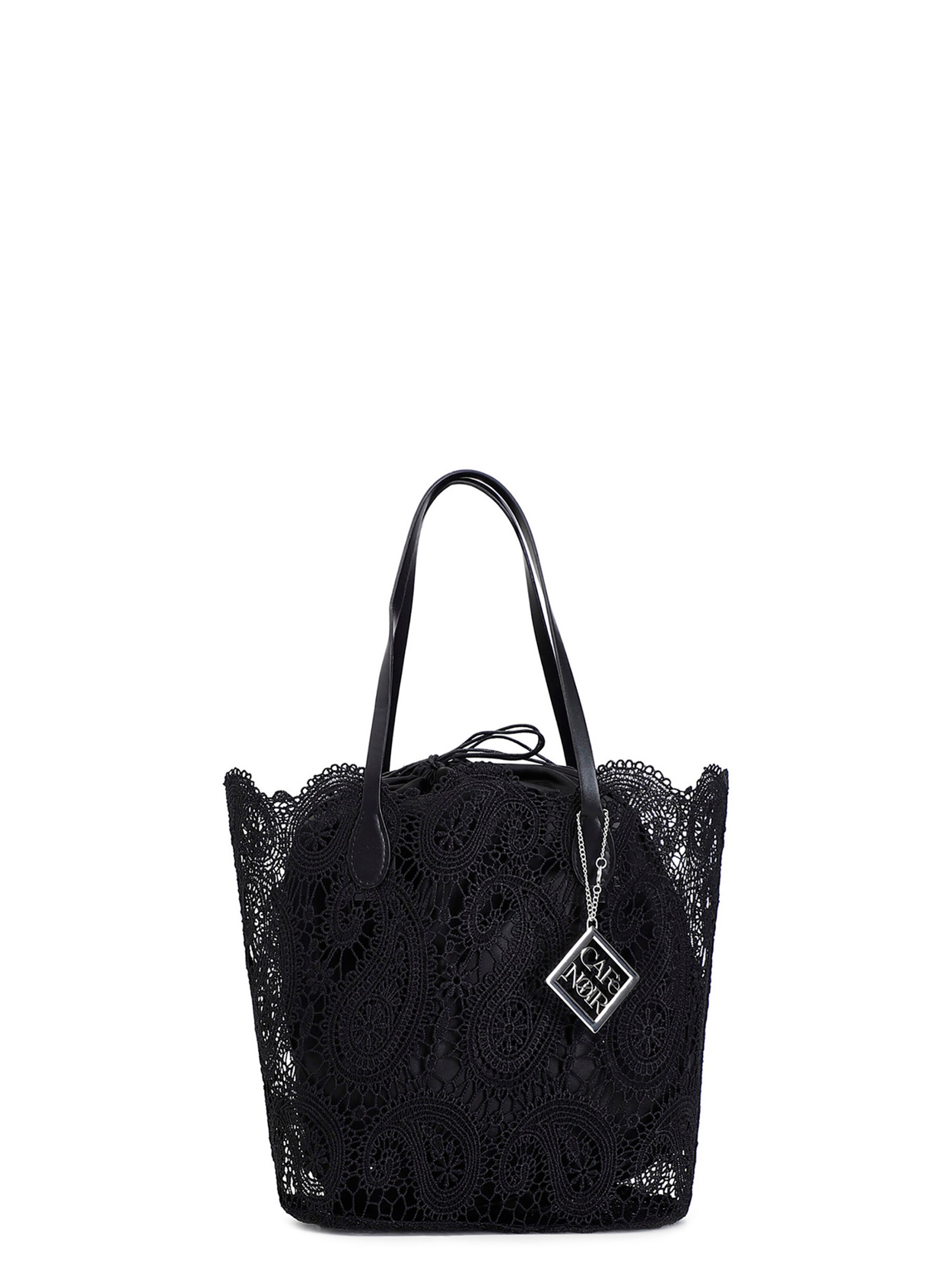 Borsa a sacco di CAFè NOIR in nero: frontale