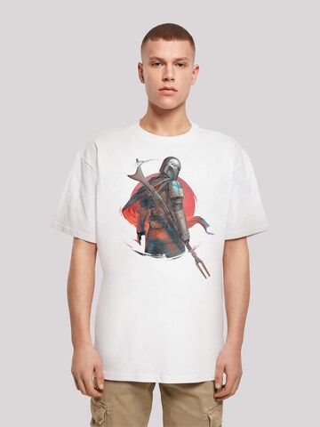 F4NT4STIC Shirt 'Star Wars The Mandalorian Blaster Rifles' in White: front
