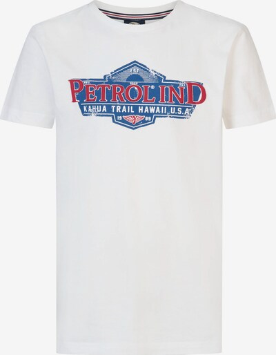 Petrol Industries T-Shirt 'Driftwave' in blau / blutrot / weiß, Produktansicht