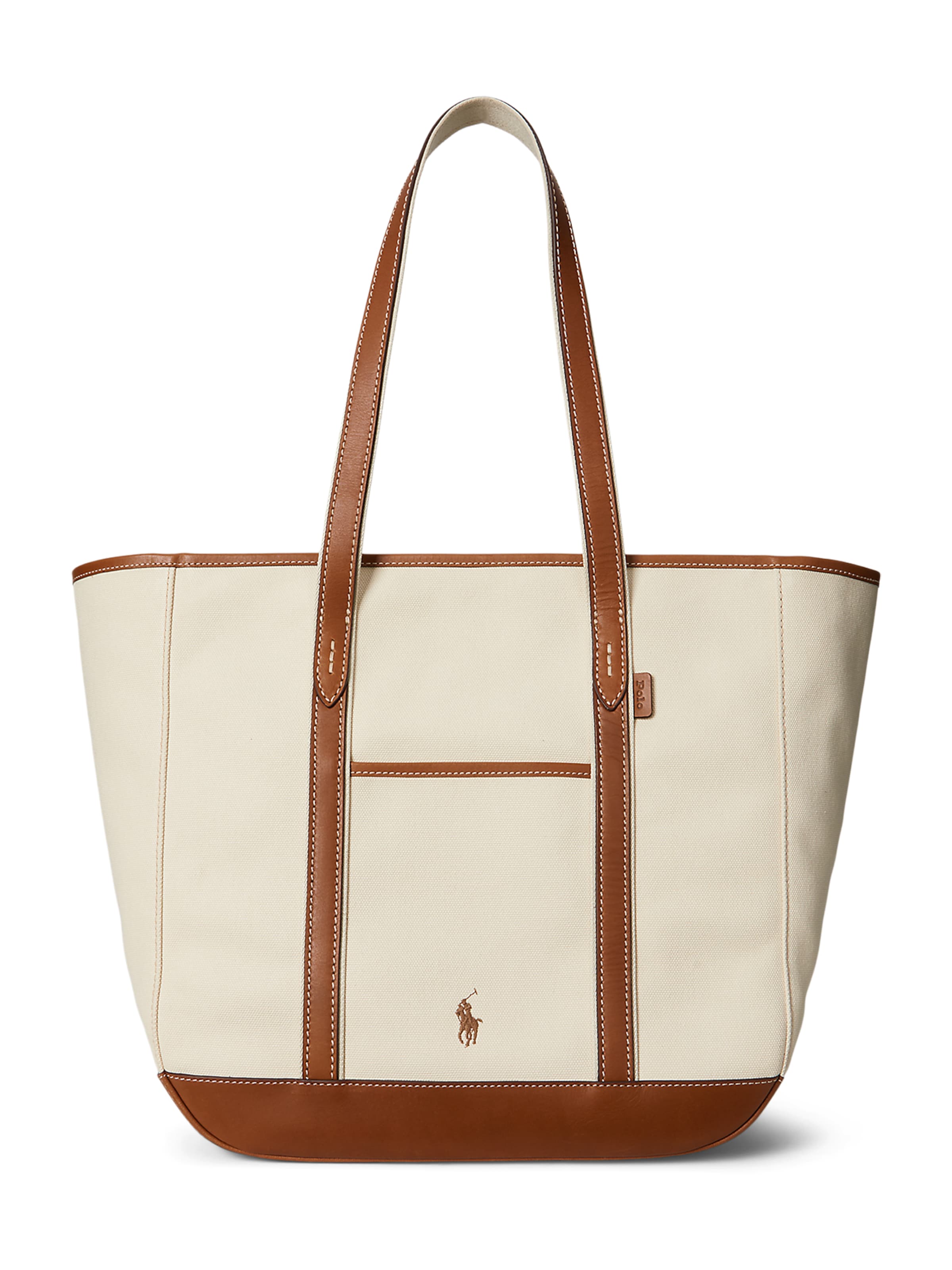 Polo Ralph Lauren Μεγάλη τσάντα σε μπεζ: μπροστά