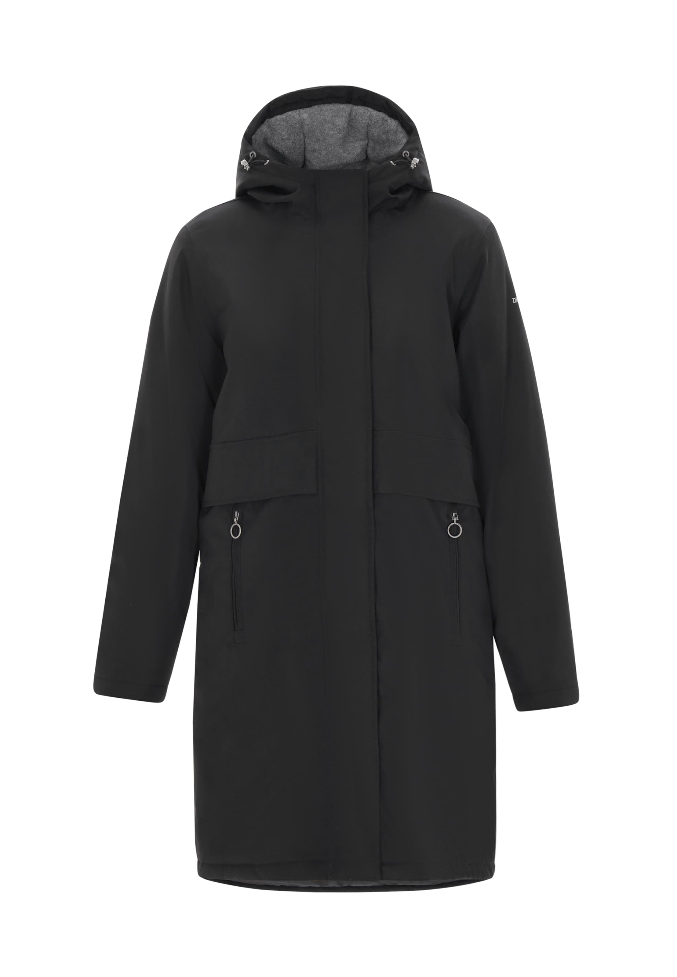 DreiMaster Maritim Parka in Schwarz: Vorderseite