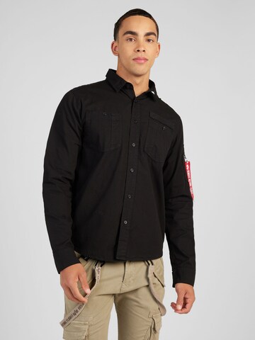 Veste mi-saison 'Air Force EMB' ALPHA INDUSTRIES en noir : devant