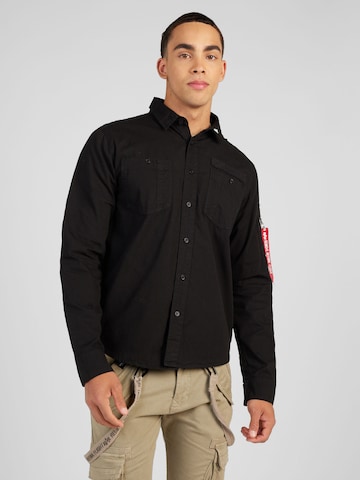 ALPHA INDUSTRIESPrijelazna jakna 'Air Force EMB' - crna boja: prednji dio