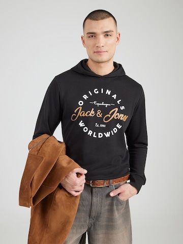 JACK & JONES Sweatshirt 'JWHMILO' i sort: forside