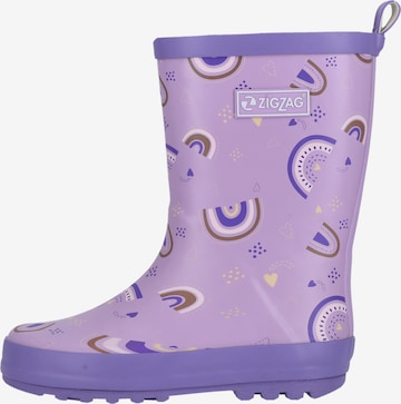 ZigZag Rubber Boots 'Gemus' in Purple