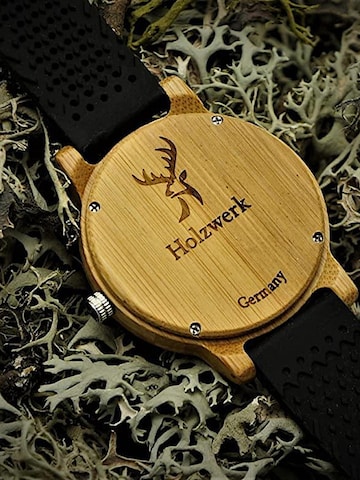 Holzwerk - Reloj analógico 'LINDEN' en negro