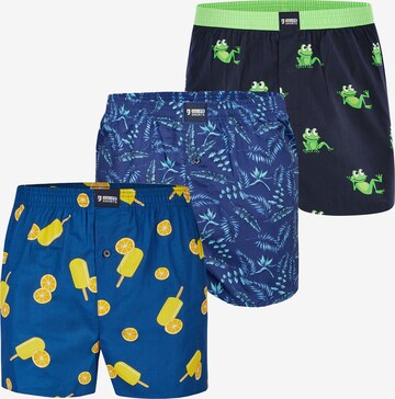 Boxers ' Print Sets ' Happy Shorts en bleu : devant