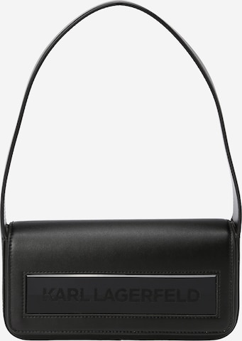 Karl Lagerfeld - Bolso de hombro en negro: frente