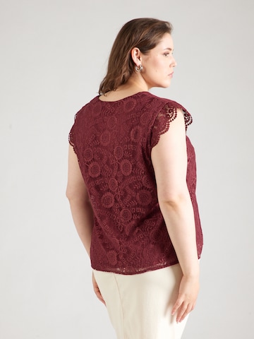 PIECES Curve Blouse 'PCOLLINE' in Red
