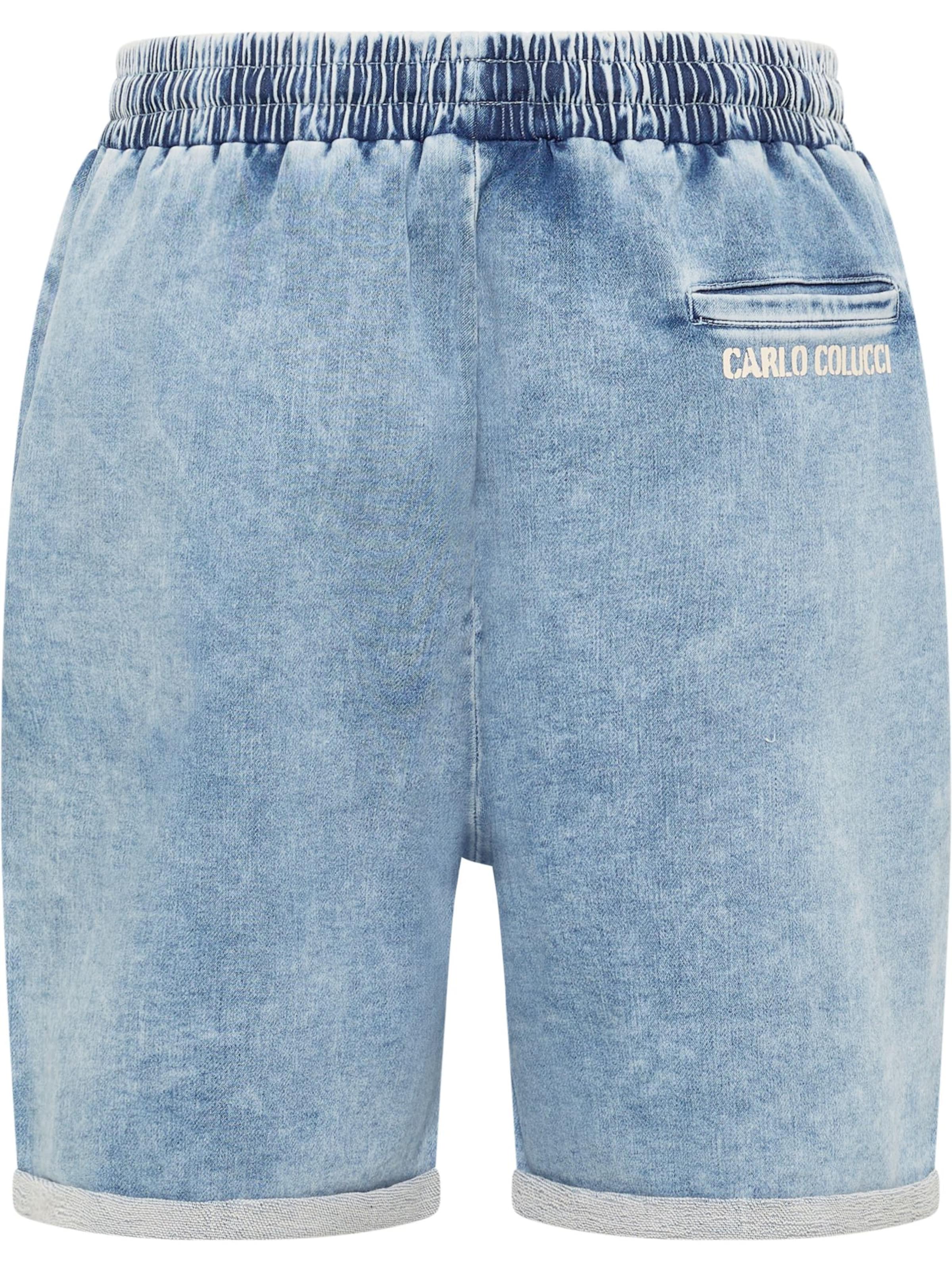 Carlo Colucci Regular Hose 'Feliziani' in Blau