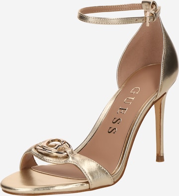 Sandale cu baretă 'Kabrina' de la GUESS pe auriu: față