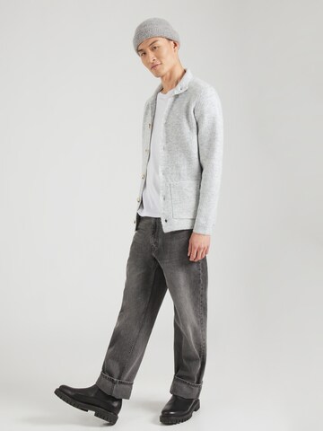 Key Largo Gebreid vest 'LUZERN' in Grijs