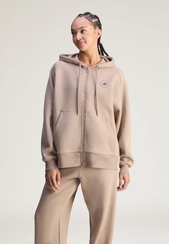 Veste de survêtement ADIDAS BY STELLA MCCARTNEY en marron : devant