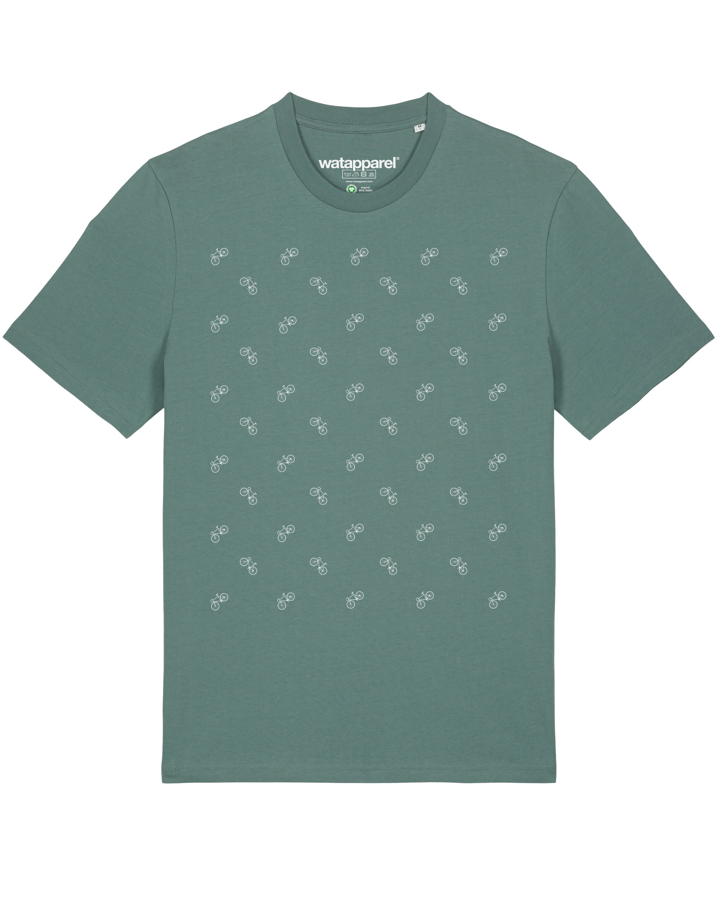 Watapparel T-Shirt 'Fahrräder' in Grün: Vorderseite