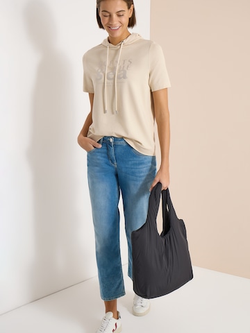 CECIL Sweatshirt 'Scents Of The Sea' in Beige