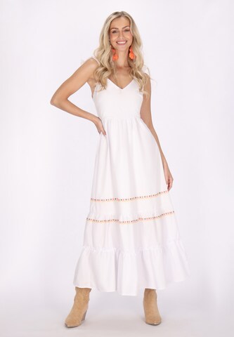Robe IZIA en blanc : devant