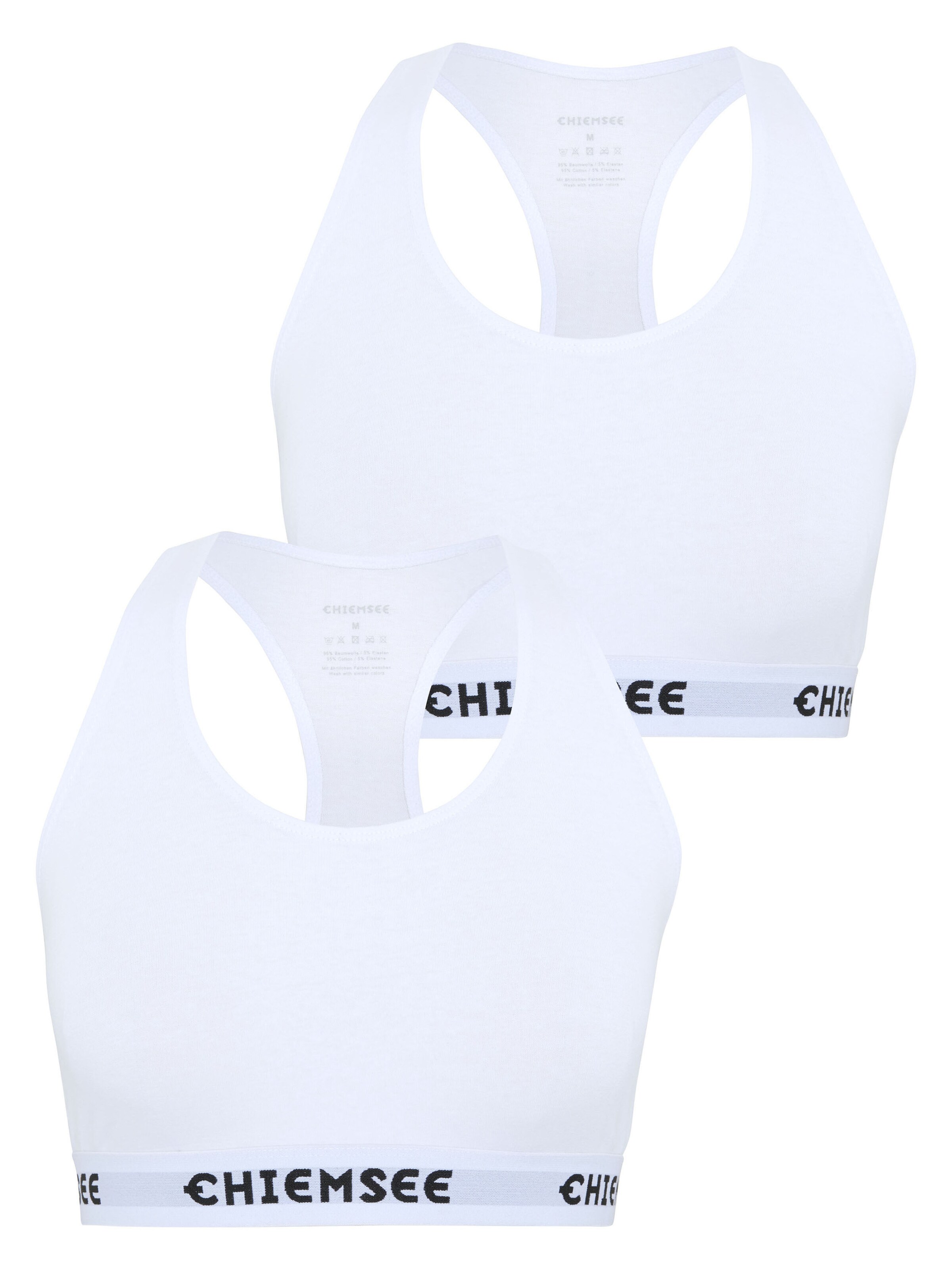 CHIEMSEE Sports Bra in White: front