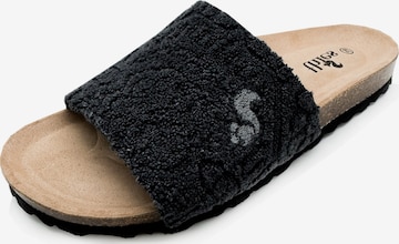 thies Mules 'thies 1856 ® Eco Terry Slide' in Grey: front