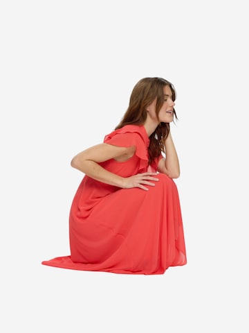 NÜMPH langes Sommerkleid in Rot