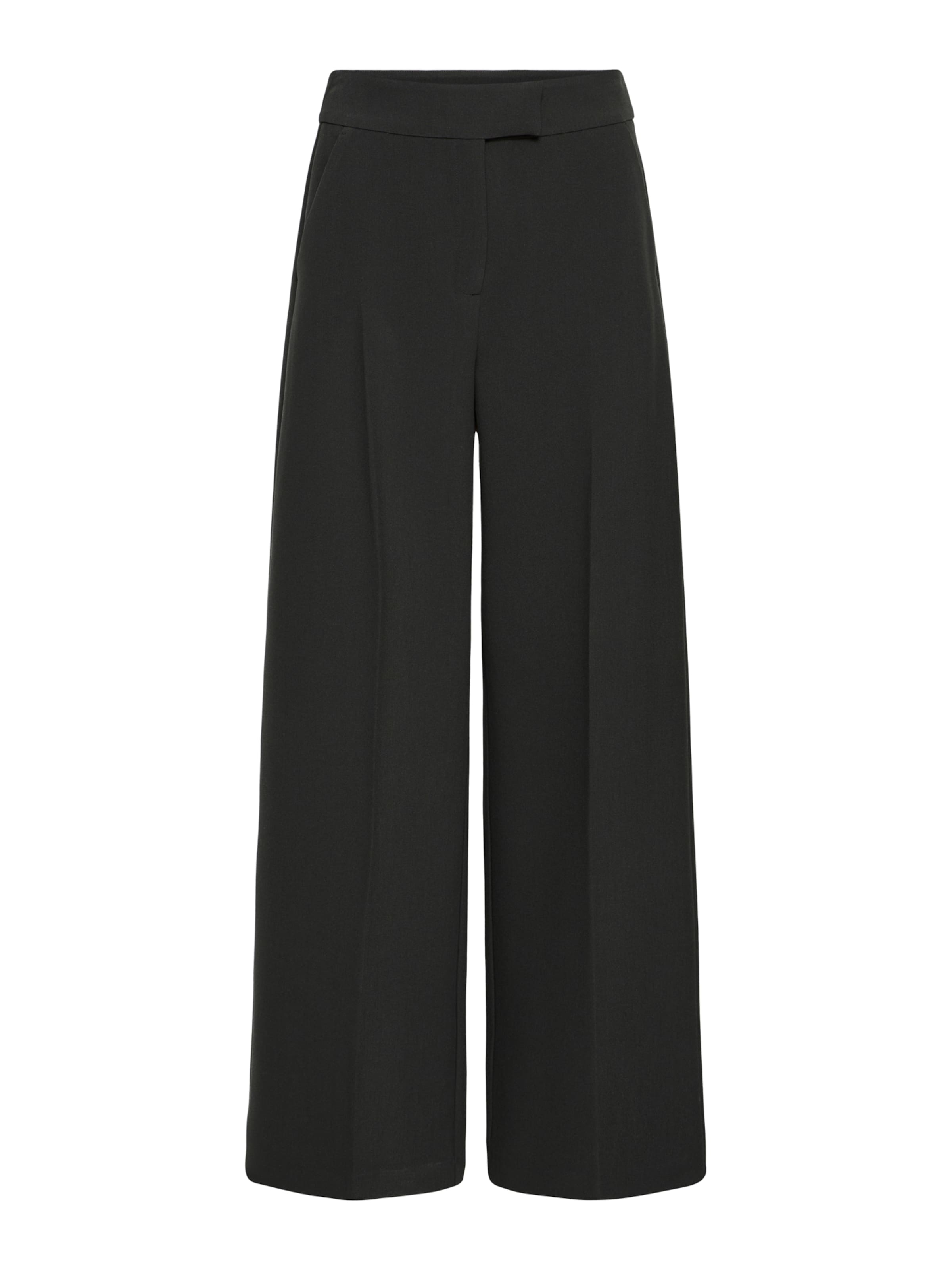 b.young Wide leg Pantalon 'BYDENOA' in Zwart: voorkant