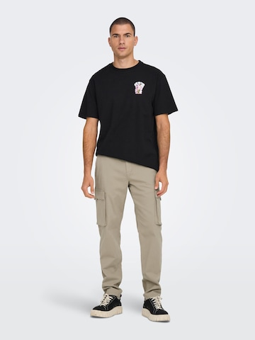 Regular Pantalon cargo 'Next' Only & Sons en beige