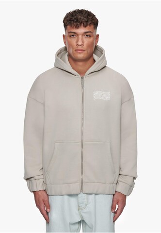 Dropsize Zip-Up Hoodie in Beige: front