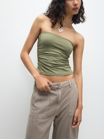 Pull&Bear Wide leg Byxa i grå