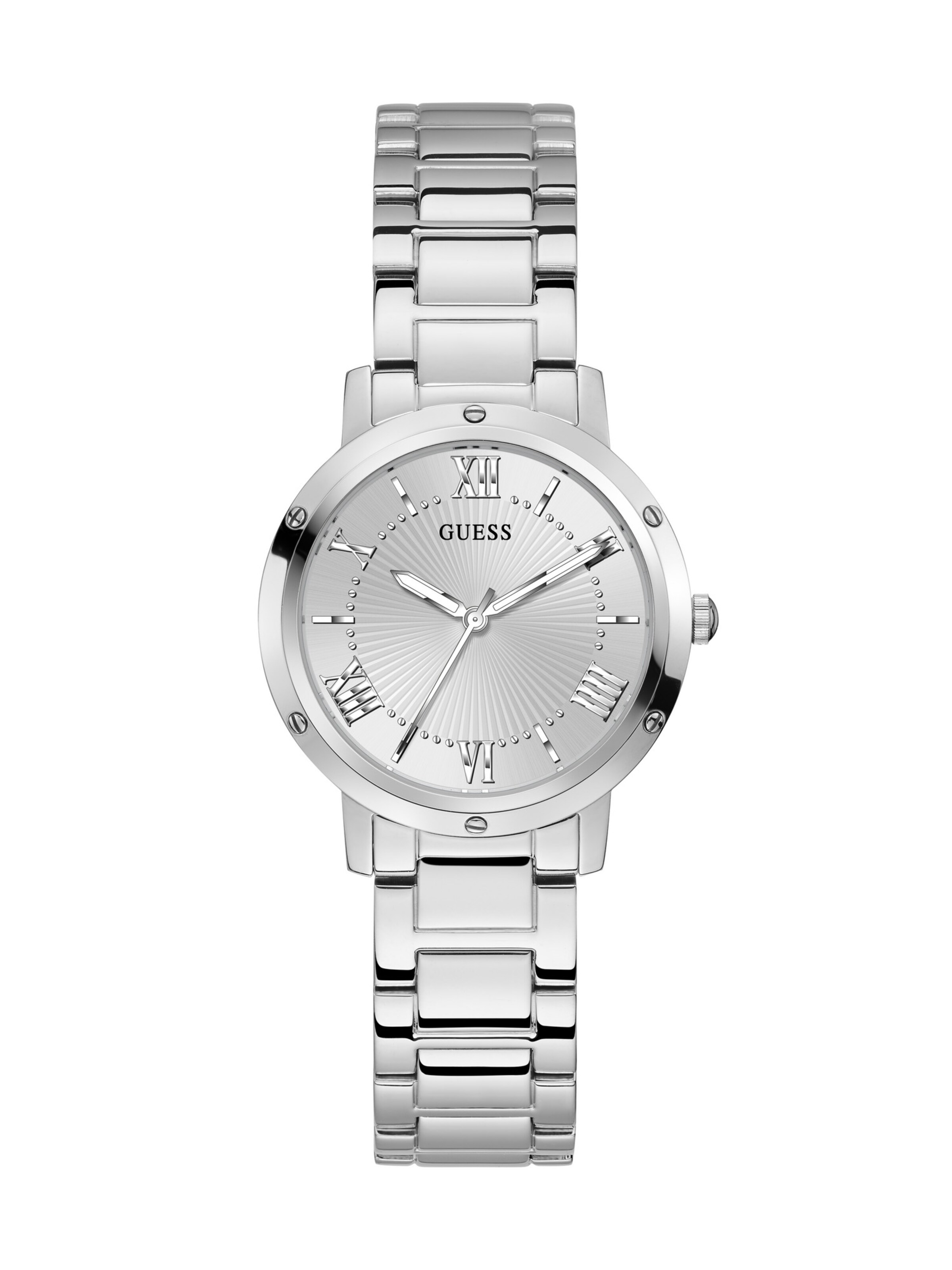 GUESS Analoog horloge 'Dawn' in Zilver: voorkant