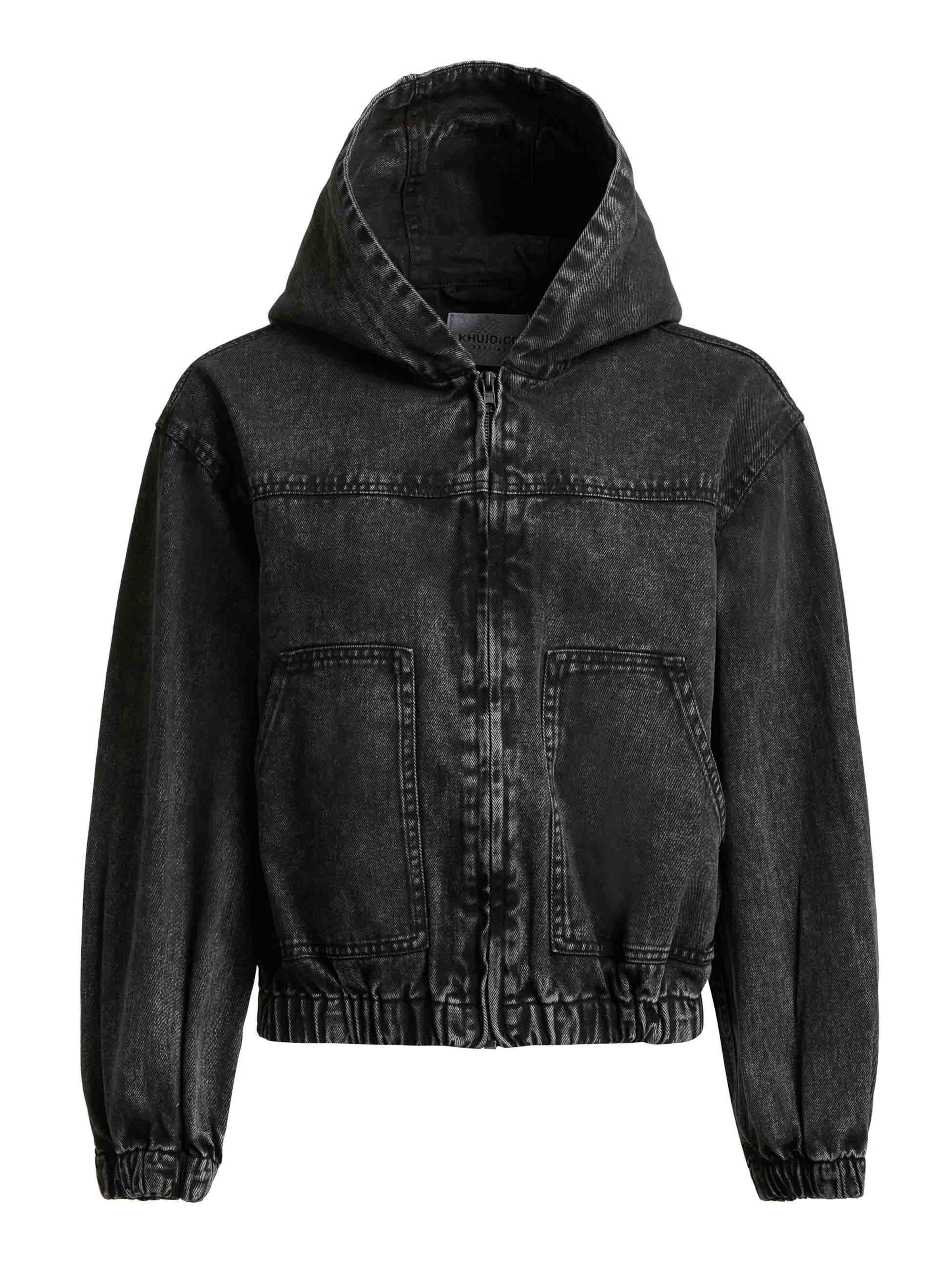 Giacca di mezza stagione 'Gretel' di khujo in nero: frontale