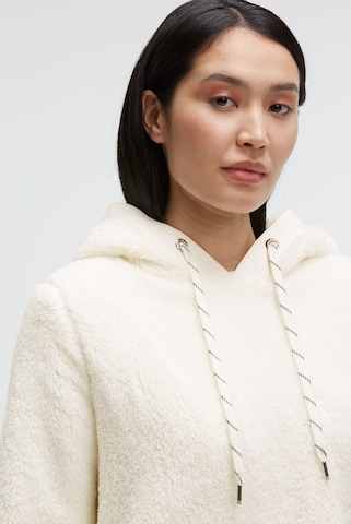 Soccx Hoodie aus Sherpa-Fleece mit Label Patch in Weiß