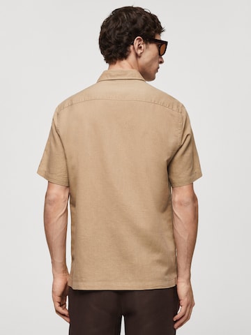 MANGO MAN Regular fit Overhemd 'Ants' in Bruin