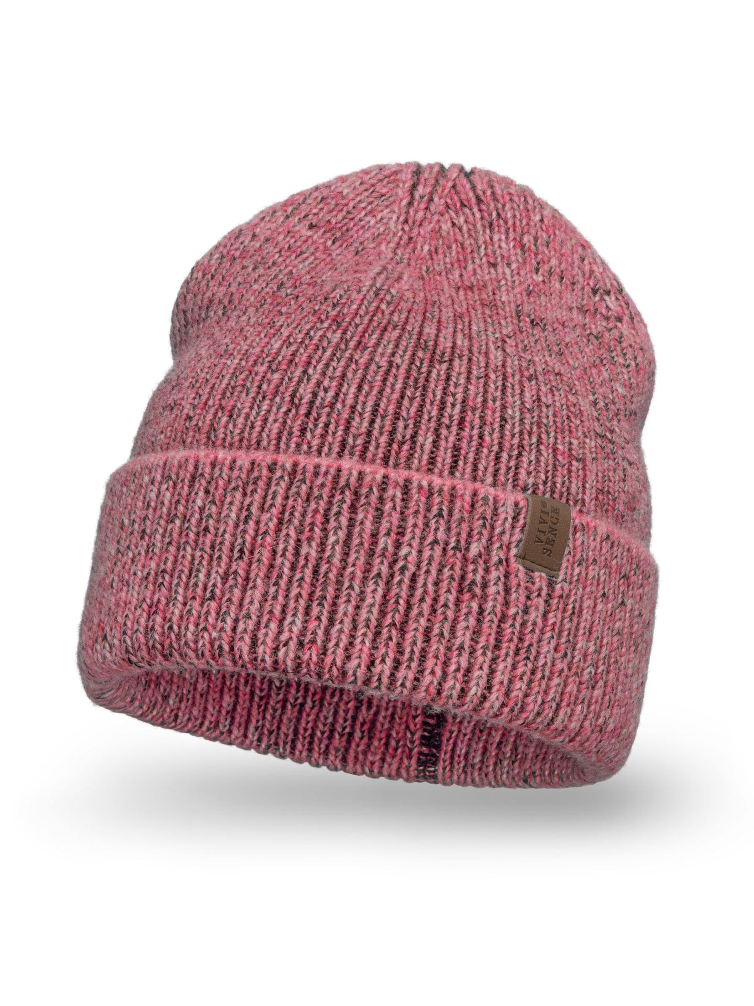 Vivisence Beanie '7098' in Pink: front