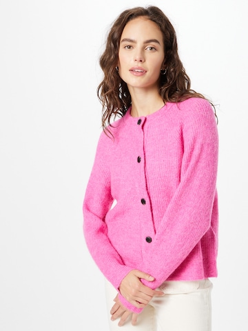 SELECTED FEMME Knit Cardigan in Pink: front