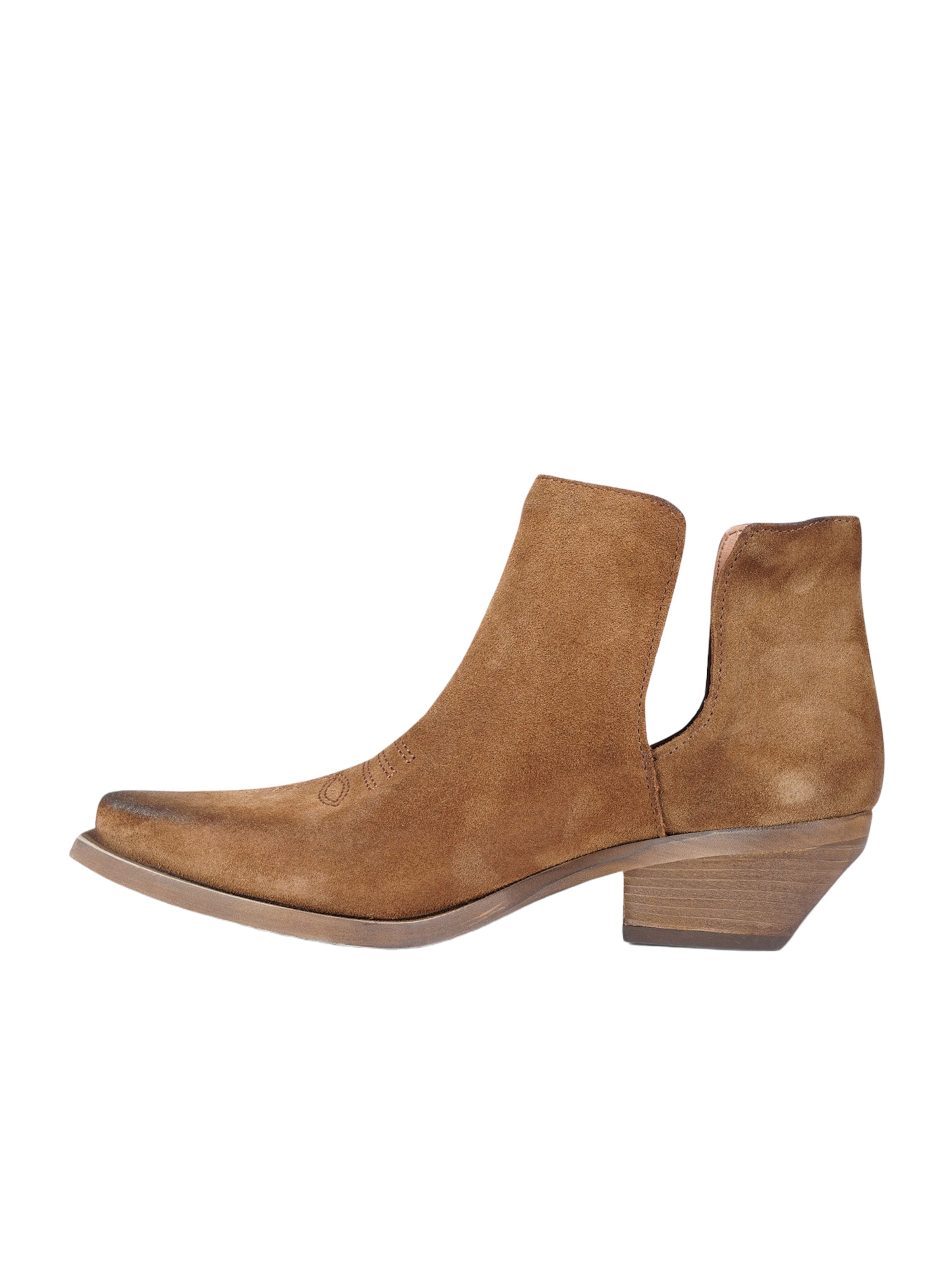 ZOÉ - Botas pelo tornozelo em bege: frente