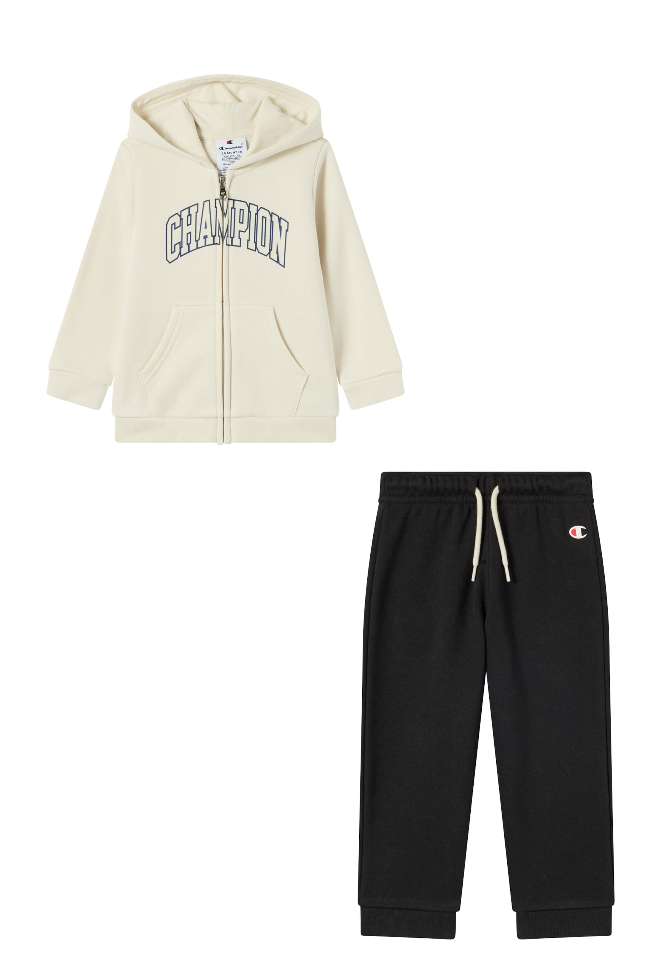 Champion Authentic Athletic Apparel Jogginganzug in Beige: Vorderseite