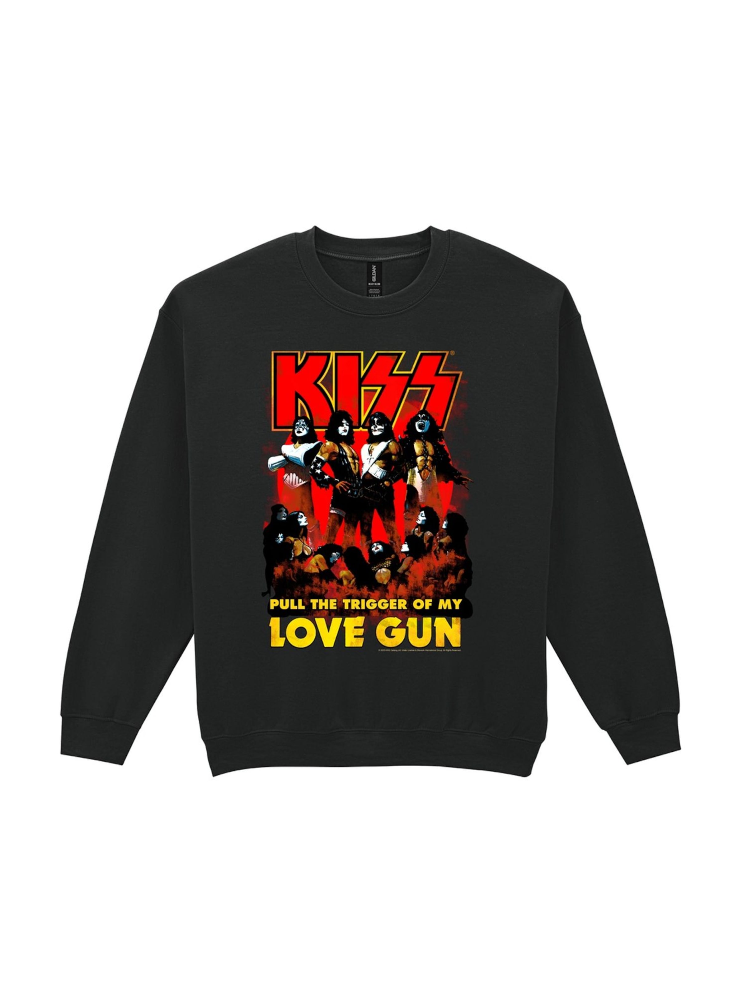 Kiss Sweatshirt 'Love Gun' in Black: front