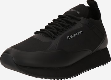 Baskets basses Calvin Klein en noir : devant