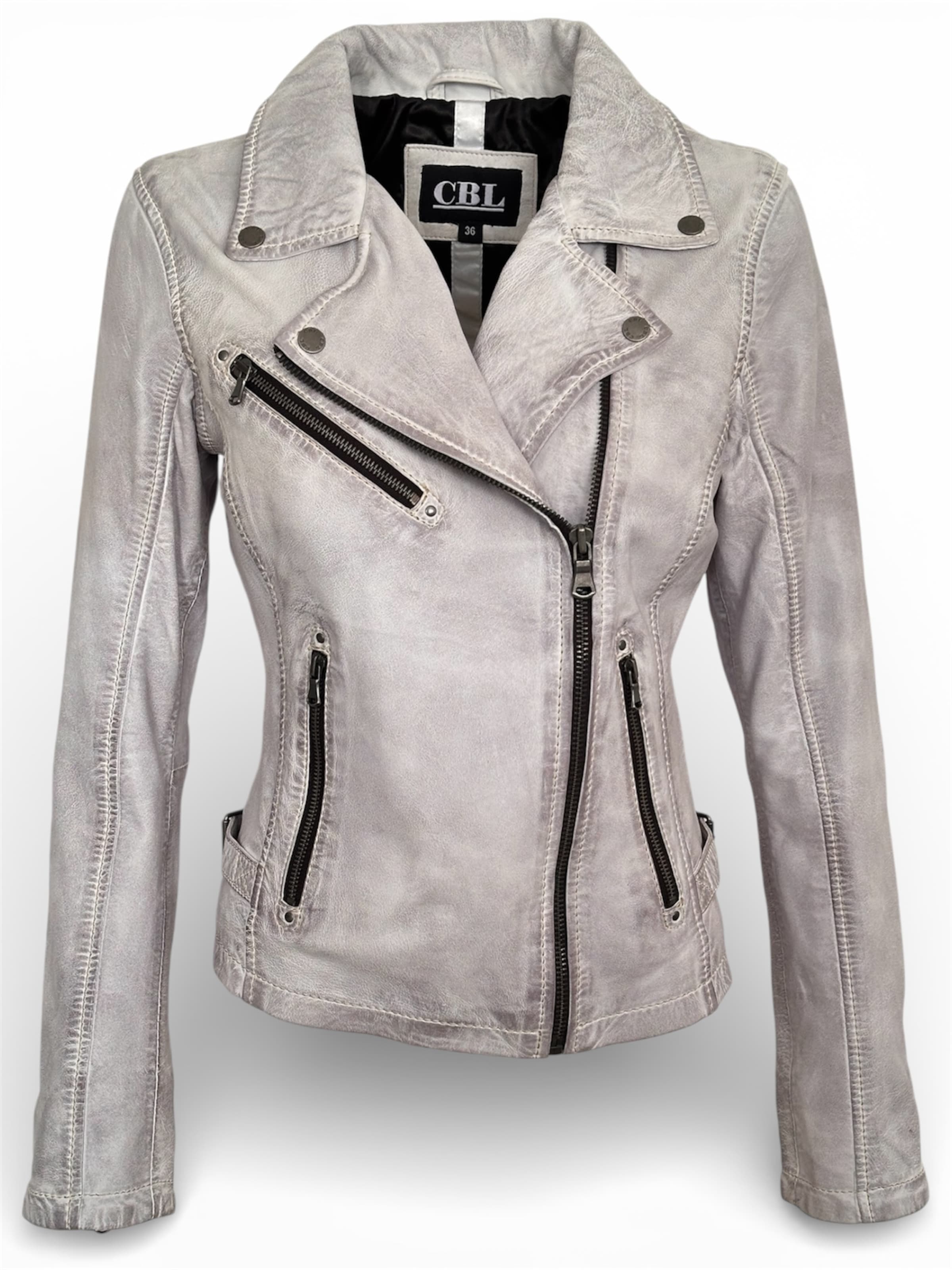 CBL Between-season jacket 'Lederjacke' in White: front