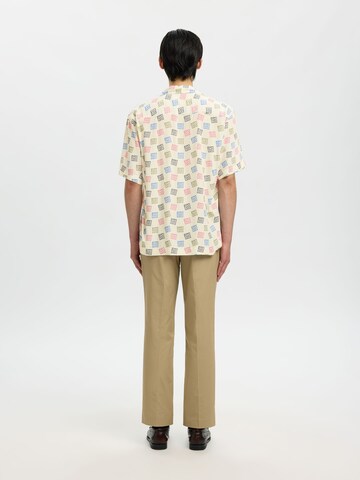 SELECTED Comfort fit Overhemd in Beige