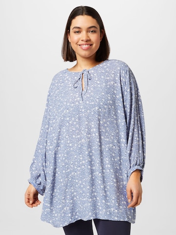 ONLY Carmakoma Bluse 'PHILINA' in Blau: predná strana