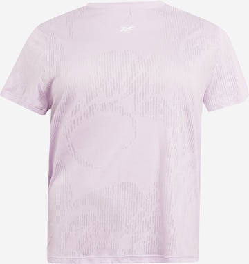 Reebok - Camiseta funcional en lila: frente