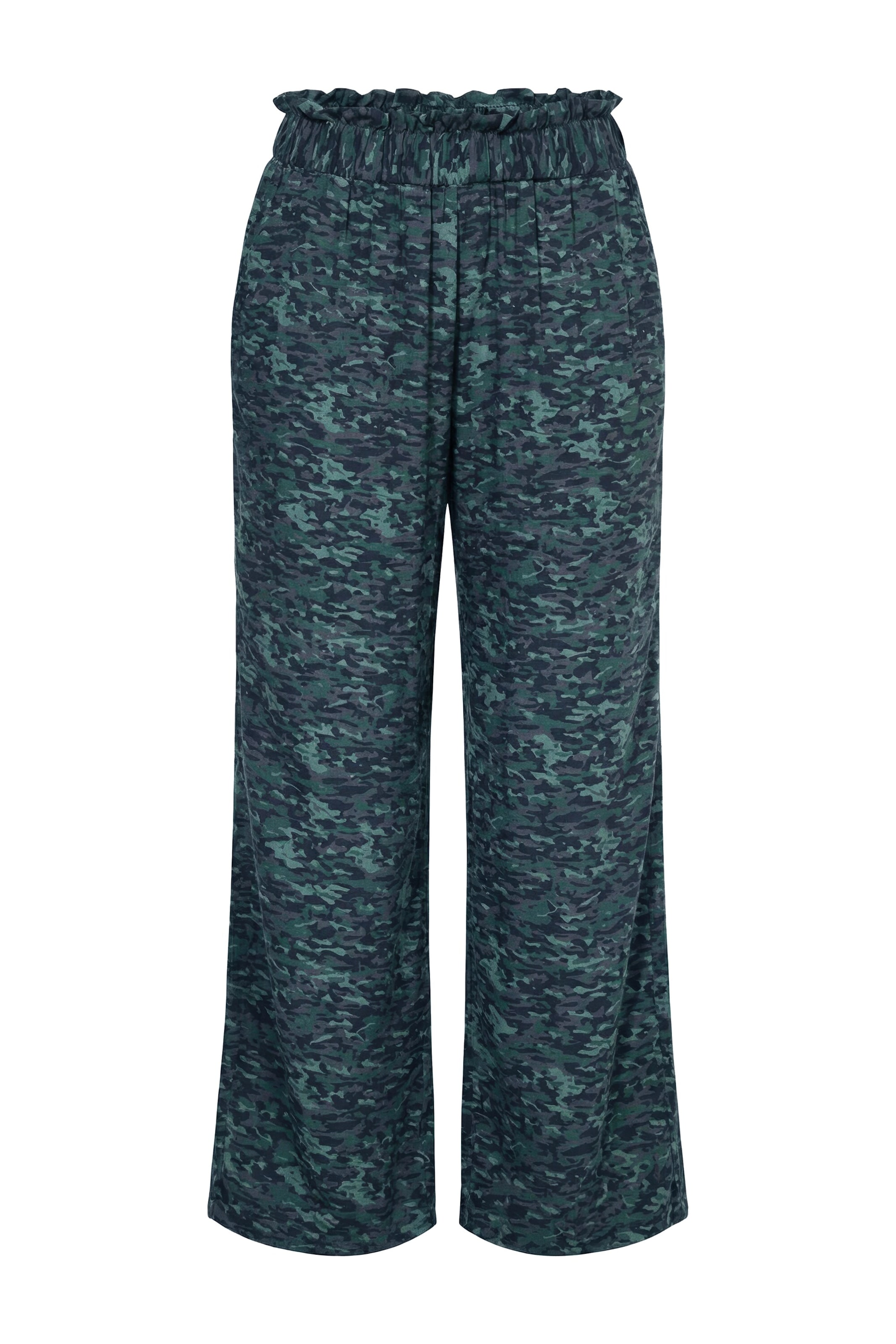 Studio Untold Wide Leg Hose in Grün: Vorderseite