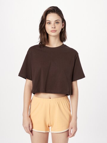 Urban Classics Shirt in Bruin: voorkant