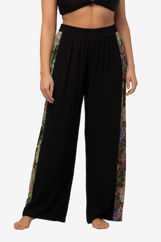 Wide Leg Pantalon Ulla Popken en noir : devant