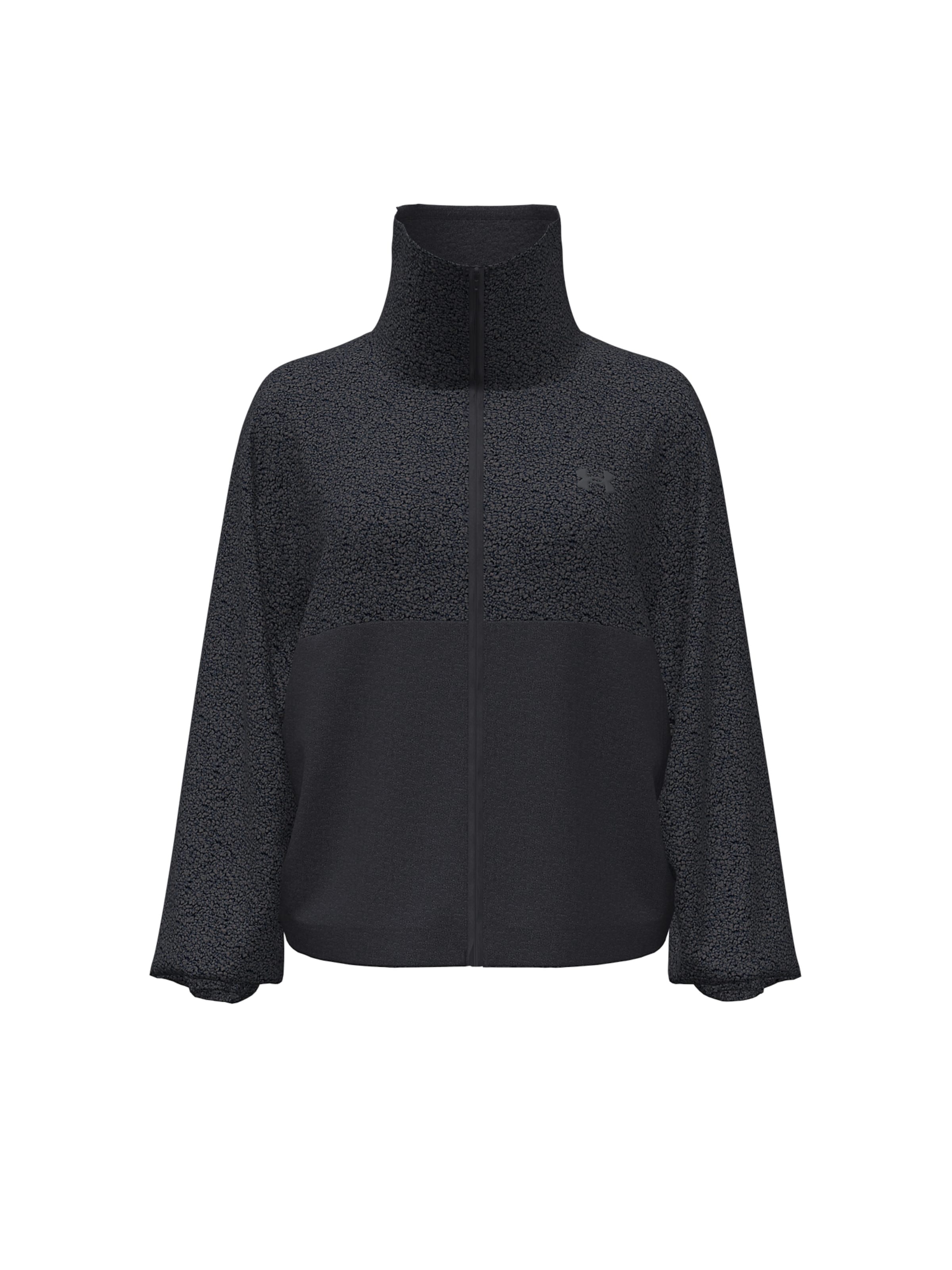 UNDER ARMOUR Fleece jas 'Basecamp' in Zwart: voorkant