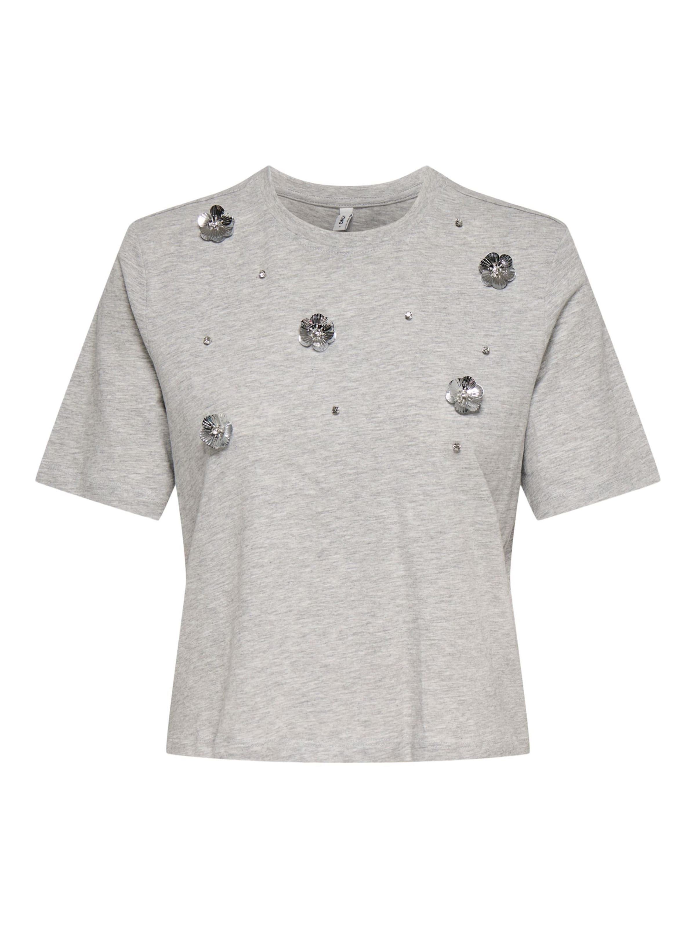 ONLY Shirt in Grijs: voorkant